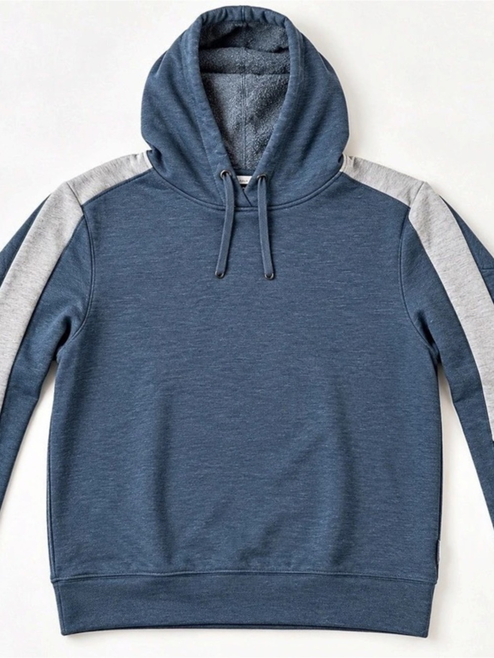 Color Block Pullover Hoodie in Blue & Gray